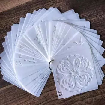 Трафареты мандалы DIY Домашнее украшение Рисунок Лазерная резка Шаблон Настенный трафарет Живопись для дерева Плитка Ткань белый