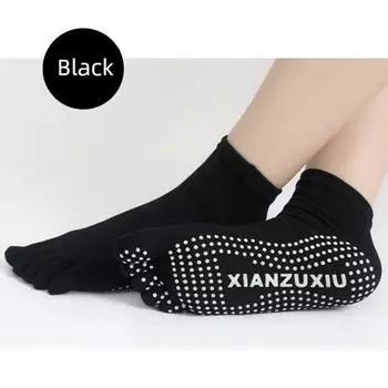 Training Fitness Five-Toe Breathable Thin Yoga Socks Black