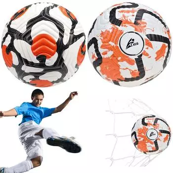 Training Football All-Weather Football Ball Soft-Touch PU for Training & Matches Style B
