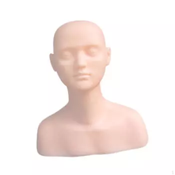 Training Mannequin Head Makeup with Shoulders Face Shoulder Massage Silicone