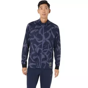 Training Wear Dry Graphic Stretch Knit Jacket 2031E985 Unisex Adult 400 XL [ASICS] (Midnight)