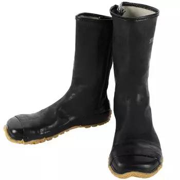 Тракторные ботинки с защитой носка, резиновые, водонепроницаемые, черного цвета, носок очень большой [Marukatsu] промежность, тип, таби, обувь, Япония, (с чёрный