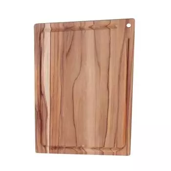 Tramontina 13456/052 Wood Cutting Board Churrasco Essential Large 40cm x 28cm Meat Tray Lightweight Reversible Grooved Made in Brazil 13456/052