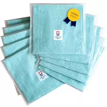 Trampalan Petit Gift Imabari Towel Сертифицированный носовой платок Набор из 10 полотенец в индивидуальной упаковке RUN TOWEL Сделано в Японии Маленький 20 x 20 см Впитывающий воду