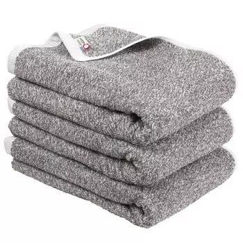 Tramparan Imabari Towel Bath Towel Set of 3 Eco Mix Imabari Towel Certified Water Absorbent Cotton 100% (Brown)