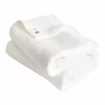 Tramparan Imabari Towel Bath Towel Set of 2 Luxe Made in Japan Thick Hotel Specifications Water Absorbent Cotton 100% (Off White)