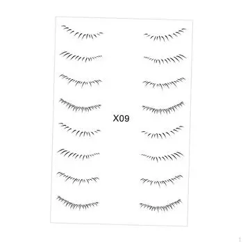 Переводные наклейки для ресниц Водостойкий инструмент для макияжа DIY Моделирование 3D накладных ресниц
