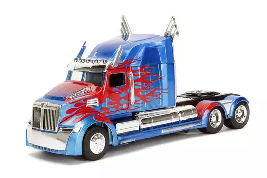 Трансформеры Последний рыцарь 2017 Jada Toys Metals Scale Diecast Vehicle Optimus Prime TF Overseas Limited Последний фильм 1/24 синий