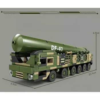 Трансформируемый военный ракетный комплекс DF41 2 в 1 Механический робот Конструктор Кирпичики Игрушка Подарок на день рождения Новый год для детей мальчиков No Box