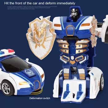 Трансформирующийся автомобиль-робот, автоматические игрушки для мальчиков, пластиковая детская игрушечная модель автомобиля, удивительные подарки с одним ключом, забавные уникальные H