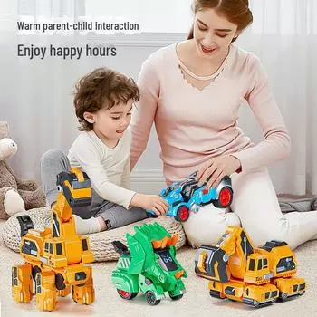 «Трансформирующийся экскаватор-динозавр для детей»