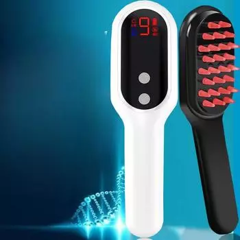 Трансграничная электрическая массажная расческа, Массажер для головы, Расческа для меридиана кожи головы, Расческа для светотерапии, Против выпадения волос, Здоровье, Расческа для ухода за волосами