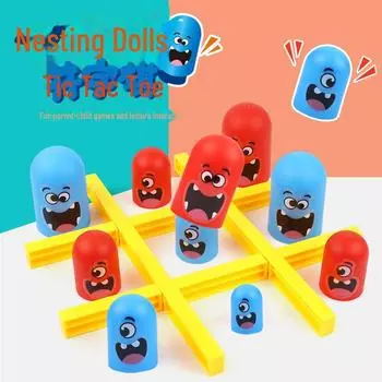 «Трансграничная детская развивающая игра-матрешка «Крестики-нолики» — интерактивная настольная игрушка для родителей и детей»