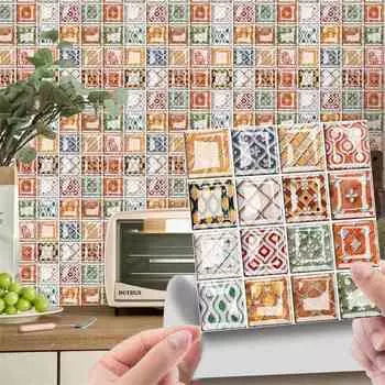 Трансграничная кристаллическая плитка, самоклеящаяся наклейка, напольная наклейка, настенная наклейка, напольное стекло, tilediy MSC105-124, 3D мозаика 10*10cm