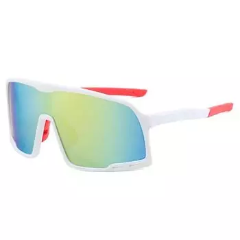 Трансграничная мода велосипедные очки: Солнцезащитные очки для спорта на открытом воздухе с большой оправой и цветными светоотражающими линзами frame red mercury жёлтый