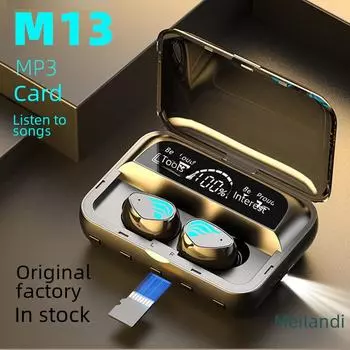 Трансграничная модель Bluetooth-гарнитуры M13: Двойные внутриканальные стереонаушники с воспроизведением MP3 и поддержкой карт TF M41 чёрный