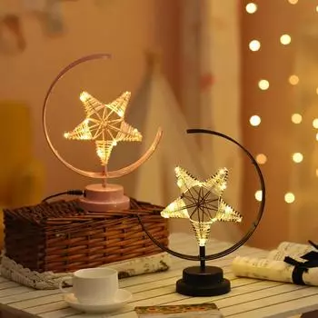 Трансграничная NewInsЕвропейский стильLedGirl Heart XINGX Маленький ночник из кованого железа, декоративная лампа для дня рождения 2