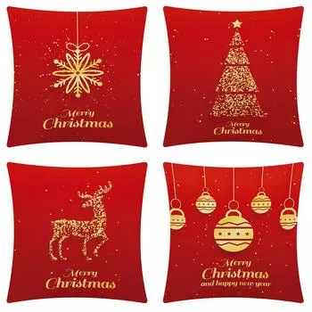 Трансграничная новая красная рождественская серия, домашние наволочки, автомобильные подушки, диванные подушки, подушки 40x40cm