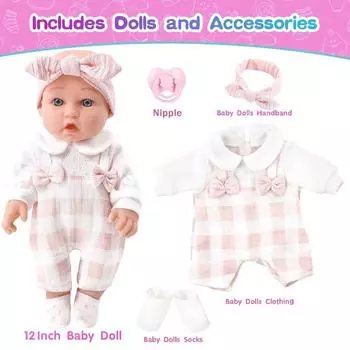 Трансграничная оптовая продажа 12-дюймовая виниловая кукла 30 см кукла Rebirth игрушка пластиковая кукла комфортная кукла источник производители 30.4 белый