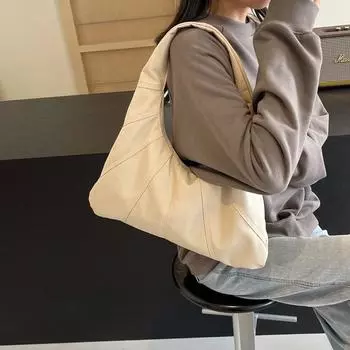 Трансграничная оптовая продажа, сумки большой емкости из ткани Оксфорд для женщин, новинка 2024 года, корейская версия, вестернизированная минималистичная сумка-тоут на одно плечо для подмышек