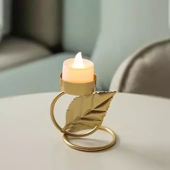 Трансграничная Северная Европа, подсвечник, украшение для дома, лист гинкго, мини-маленькие украшения, бар B & B из кованого железа A