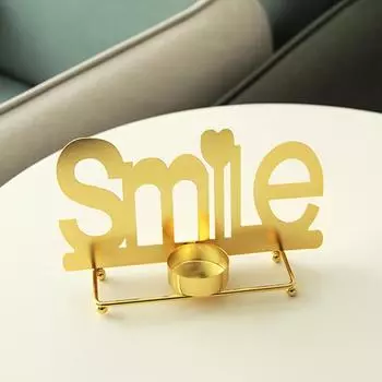 Трансграничная Северная ЕвропаInsАнглийская букваПодсвечникПраздничный подарок Золотой подсвечник Внутренний A-