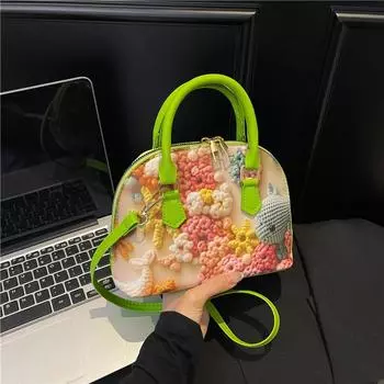 Трансграничная тенденция 3D трехмерная печать сумка-ракушка модная женская сумка 2025 новая косая переносная женская сумка через плечо