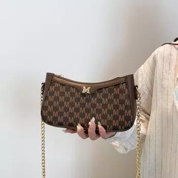 Трансграничная тенденция пресбиопия сумка через плечо женская универсальная сумка подмышкой модная износостойкая маленькая квадратная сумка высокое чувство чёрный