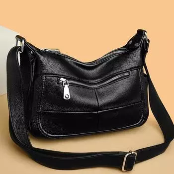 Трансграничная внешняя торговля, городская минималистичная женская сумка, новинка 2024 года, сумка через плечо, мягкая кожа, модная женская сумка на одно плечо для мамы