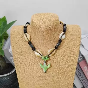 Трансграничное новое европейское и американское мужское ожерелье из ракушек, бирюзовый кулон в виде дельфина, женские трендовые аксессуары в стиле хип-хоп, оптовая продажа