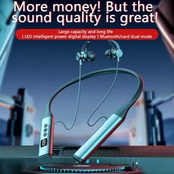 Трансграничные Bluetooth 5.3 внутриканальные наушники дальнего действия с мультиэквалайзером, игровые/спортивные наушники с цифровым дисплеем чёрный