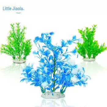 Трансграничные лидеры продаж, искусственные яблочно-зеленые пластиковые водные растения для ландшафтного дизайна аквариума small artificial tree зелёный