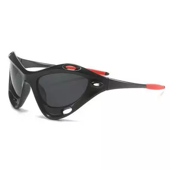 Трансграничные новые европейские и американские индивидуальные ветрозащитные солнцезащитные очки для мужчин и женщин Y2K Кошачий глаз Модные солнцезащитные очки для занятий спортом на открытом воздухе для верховой езды