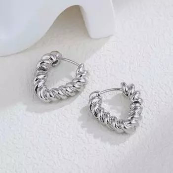 Трансграничные простые серьги-пусеты «Любовь» Женские модные темпераментные универсальные серьги-кольца для работы Элегантные серьги-сердечки Серьги