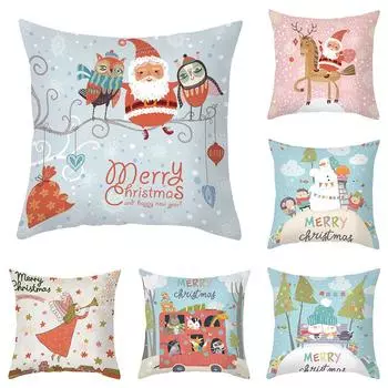 Трансграничные рождественские диванные подушки с лосями и домашние наволочки для печати 40x40cm