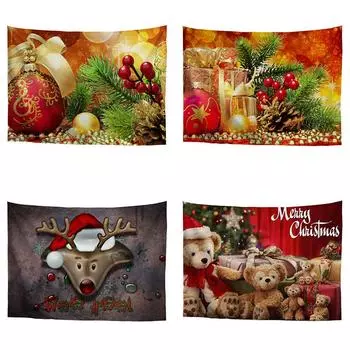 Трансграничный домашний гобелен для гостиной, рождественские украшения, огни, гобелен с изображением лося 100x75cm