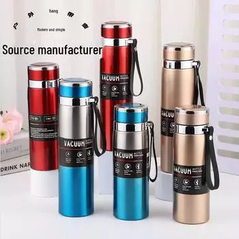 Трансграничный хит продаж - термос-чашка большой емкости из нержавеющей стали 316 для велоспорта на открытом воздухе 800-ml темно-коричневого