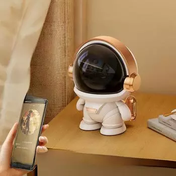 Трансграничный ИИ-умный Bluetooth-динамик для улицы: Креативный настольный сабвуфер и подарок standard version белый/серый