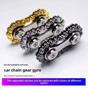 Трансграничный металлический палец-гироскоп: Снятие стресса у взрослых и подарок в виде игрушки для детей package + screwdriver золотой