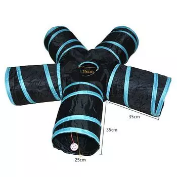 Трансграничный проход для кошек S-образный туннель для кошек Трек для кошек Проход для кошек Катящаяся игрушка для кошек Тоторо 29*29*3cm чёрный