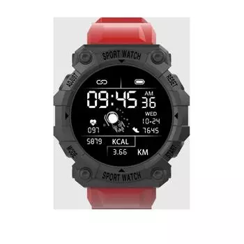 Трансграничный смарт-браслет FD68S: Цветной экран 1,44 дюйма, мониторинг спорта и сердечного ритма красный