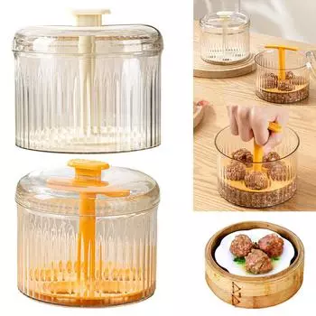Translucent 5 Balls Meatball Maker Tool Meat Ball Press Tool Kitchen Extruded Meatball Making Tool Kitchen Gadgets белый