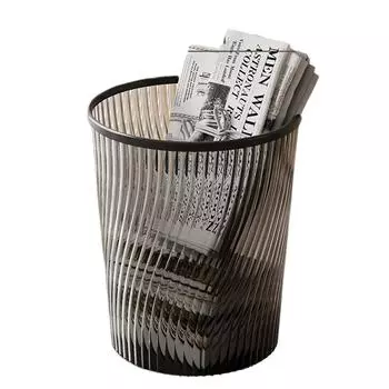 Translucent Large Capacity Trash Can Bedrooms And Dorm Rooms Black Waste Paper Bin Black Kitchen Bin