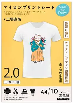 TransOurDream Authentic Transfer Print Sheet 10 Для белой и светлой цветной термопереносной печати. Может использоваться как на струйных, так и на лазерных принтерах.