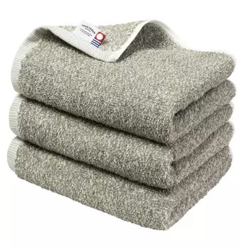 Transparan Imabari Face Mixed Set of Cotton Towels, Colors, 3, Absorbent, 100% (Greige)