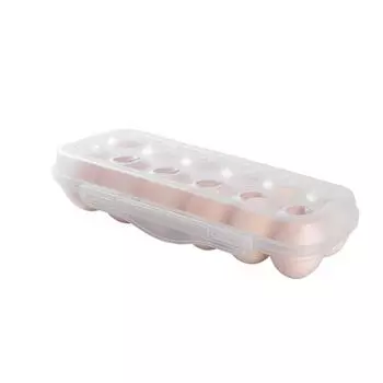 Transparent 12/18 Grids Egg Tray Snap-on Egg Fresh-keeping Case Practical Egg Storage Box for Home 12 Grids