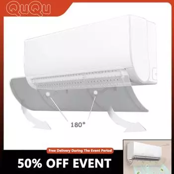 Transparent Air Conditioner Wind Deflector Anti-Direct Blowing Windshield Cold Air Deflector Purification Wind Outlet Baffle прозрачный