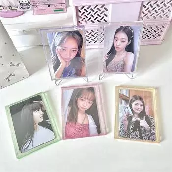 Transparent Card Display Acrylic Photocard Holder Shell Card Brick Baseball Football Clear