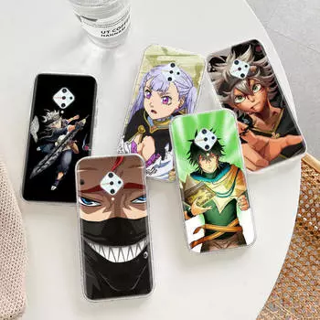 Transparent Case for Samsung A04 A14 A23 A34 A54 M23 M33 M52 M53 Realme Narzo 50 50I 50a Prime C35 C55 C30S 10 9 Pro D-61 Black Clover Infinix Note 30 5G бездна