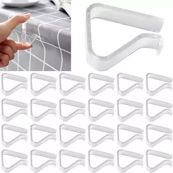 Transparent Clear Tablecloth Clips Plastic Table Cloth Clips Windproof Table Cover Holder Clamps Table Cloth Holder